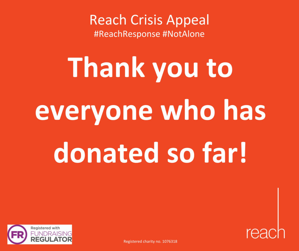 Thank you to everyone who has donated to our Crisis Appeal so far!